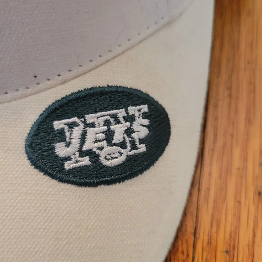 Vintage Reebok NFL Pro Line New York Jets Hat White Green OS Adjustable Football